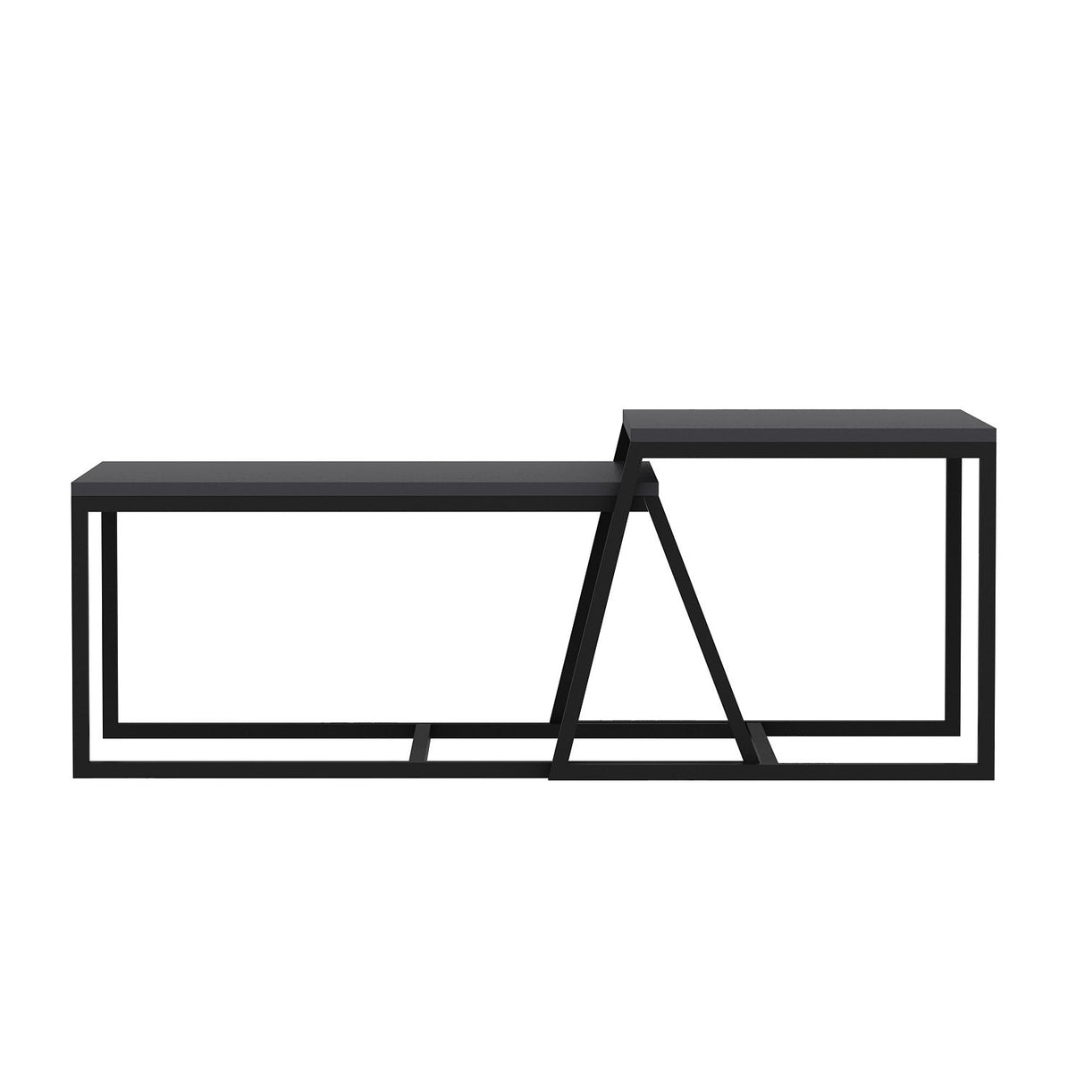 Masa de cafea Minimal Inarch, antracit - alb, 75x50x38 cm