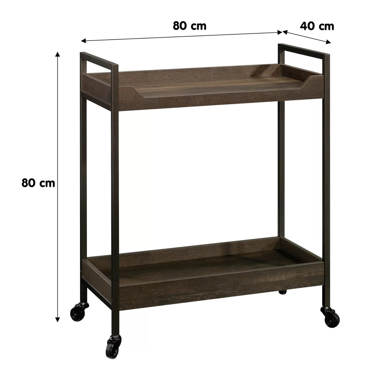 Masa de cafea Nova Nodeco, maro inchis - negru - maro deschis - negru, 80x40 cm - Dark Brown Black