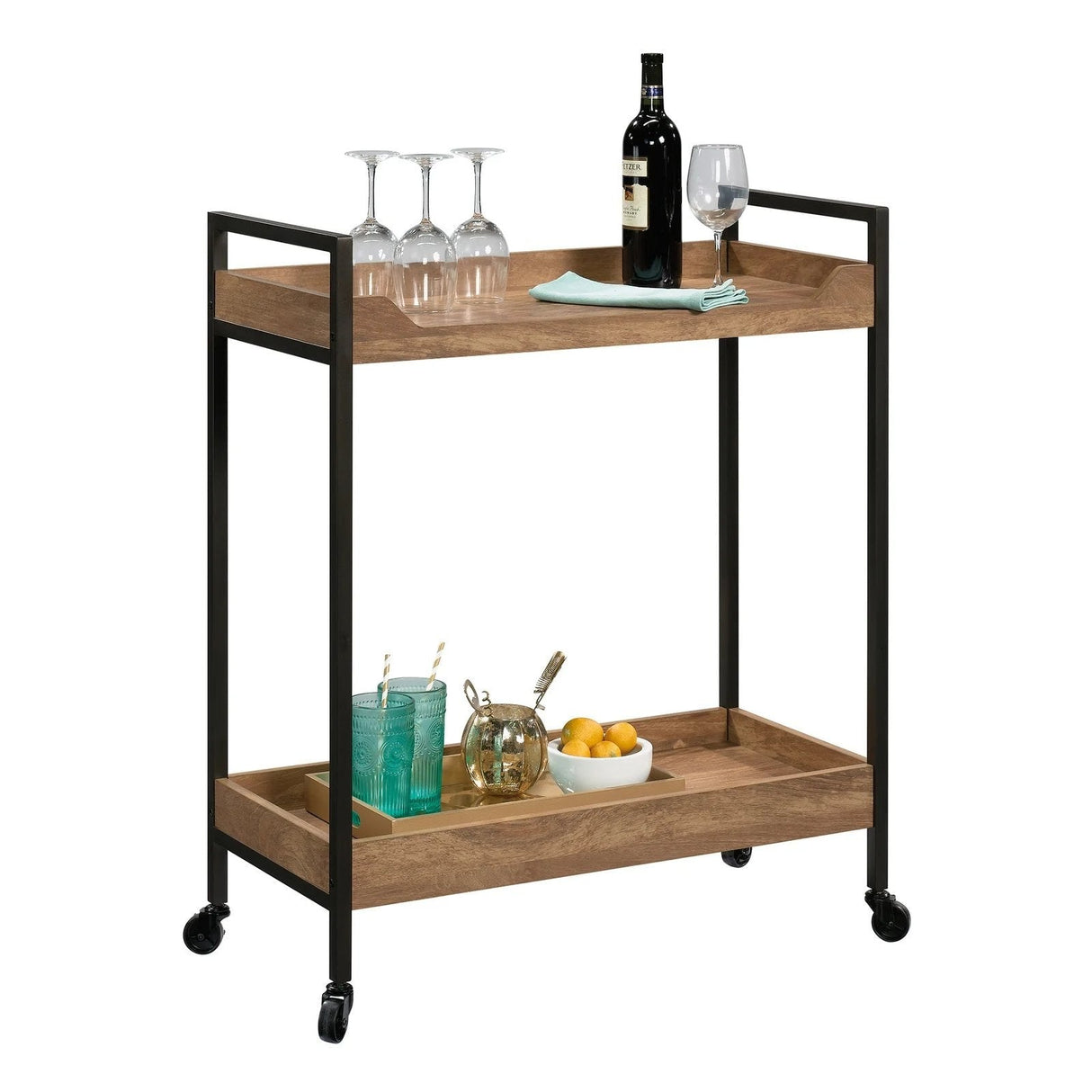 Masa de cafea Nova Nodeco, maro inchis - negru - maro deschis - negru, 80x40 cm - Light Brown Black