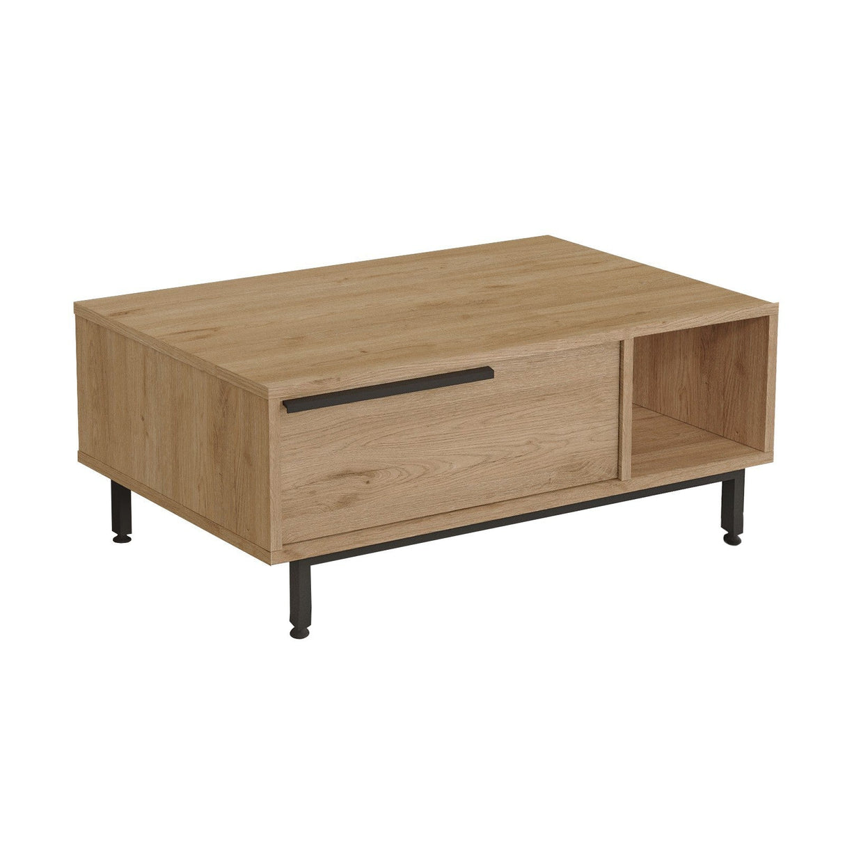 Masa de cafea On2 Locelso, nuc - nuc - stejar, 90x60 cm