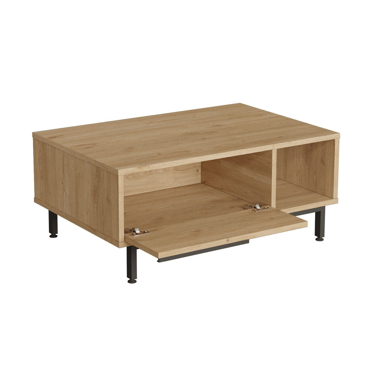 Masa de cafea On2 Locelso, nuc - nuc - stejar, 90x60 cm