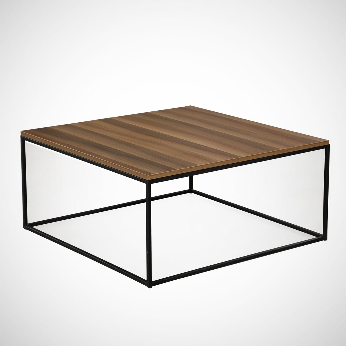 Masă de cafea Poli Comforty, stejar - nuc, 75x75x43 cm