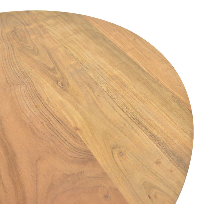 Masa de cafea Radiane Solid, design, Natural - Negru, lemn de acacia, 80x40 cm - Natur