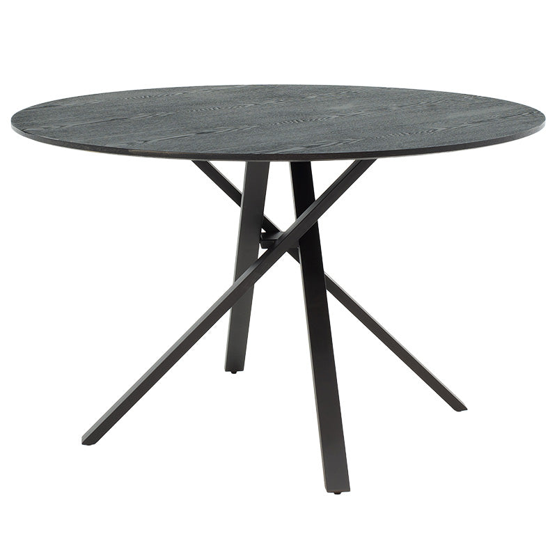 Masa de cina Cerco, Negru - Sonoma, D120x75 cm - Masa de cina Cerco, Negru - Sonoma, D120x75 cm