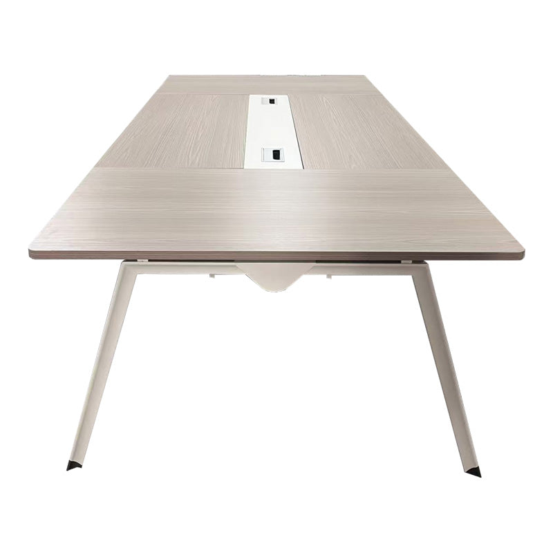 Masa de conferinta Armadi, Gri-Alb, 240x120x75 cm