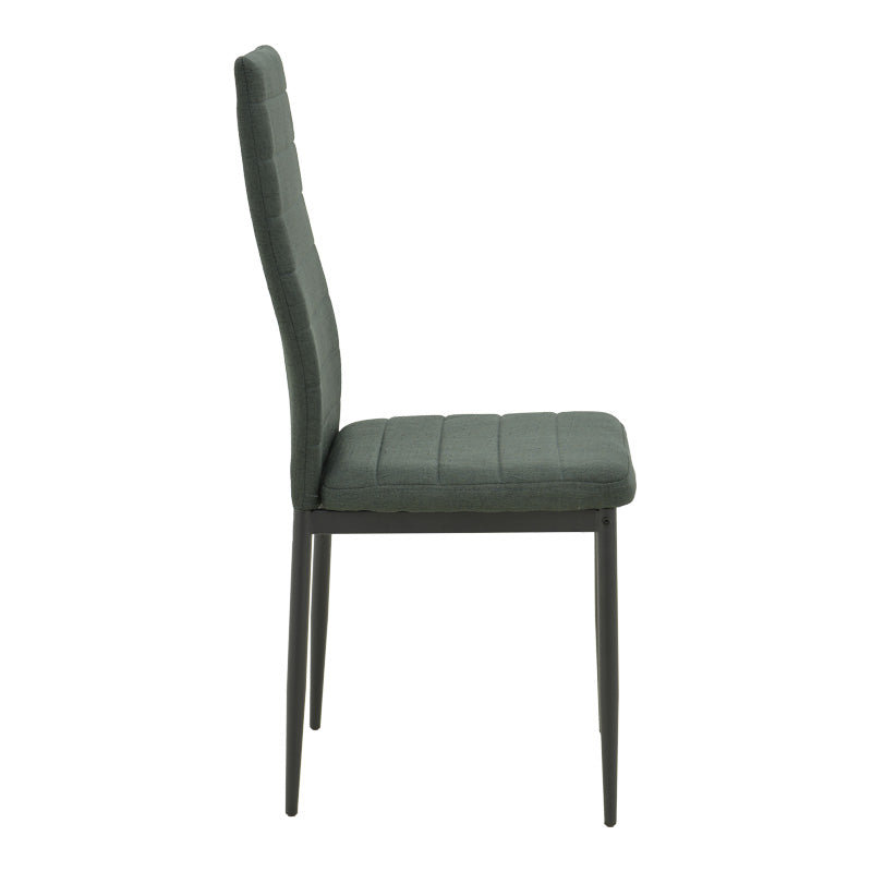 Masă de sufragerie cu 4 scaune Balou-Parker, Negru, metal și, 120x73 cm
