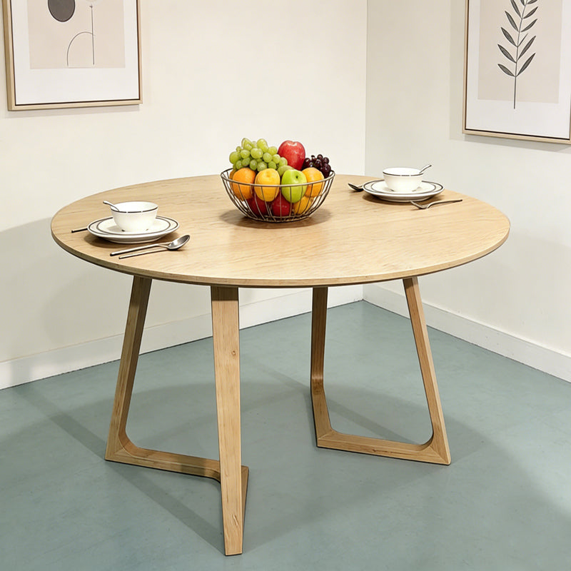 Masă de sufragerie cu blat mdf Sedria, Natural - Nuc, 120x75 cm - Natur