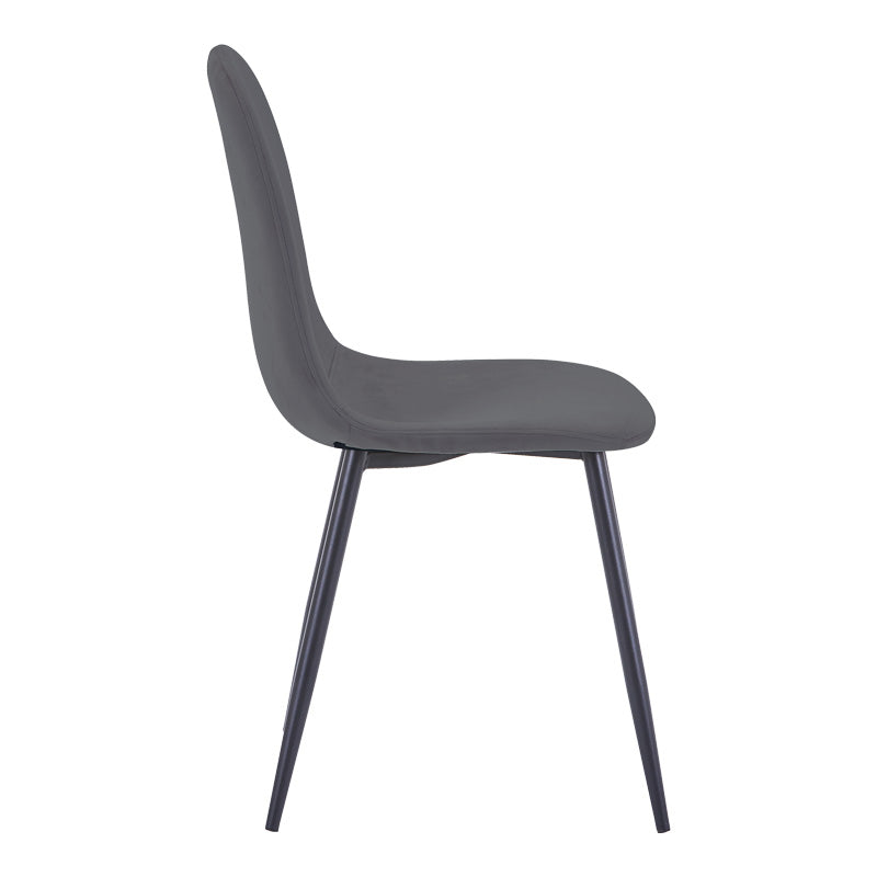 Masă de sufragerie cu scaune Bella-Balou, set 5 piese, /velur, culori, negru-antracit, 120x73 cm