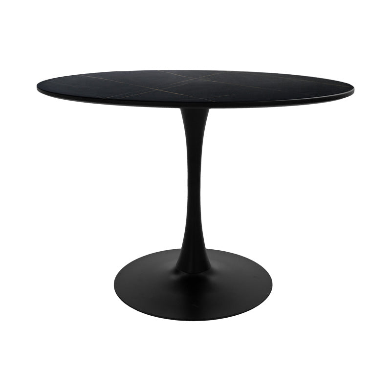 Masă de sufragerie cu set 5 piese Balou-Parker, Negru-Antracit, Lemn/metal, 120x73 cm