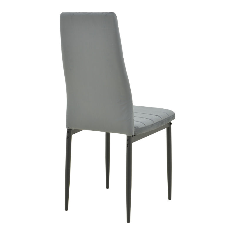 Masă de sufragerie cu set de 5 piese Parker Balou, Negru-Gri, metal/, D120x73 cm
