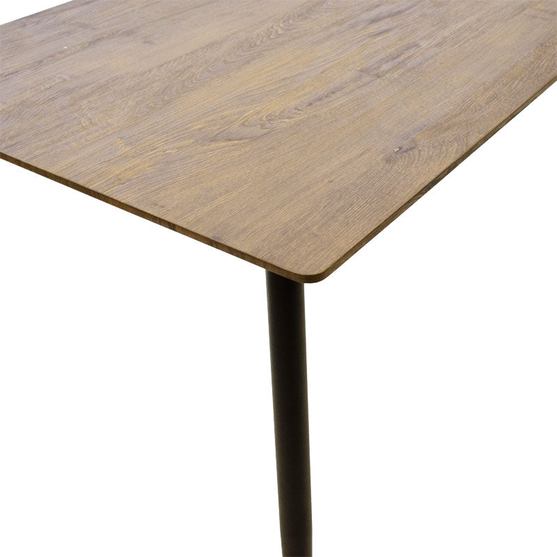 Masă de sufragerie Cuba, Sonoma-negru, 120x70x76 cm - Negru
