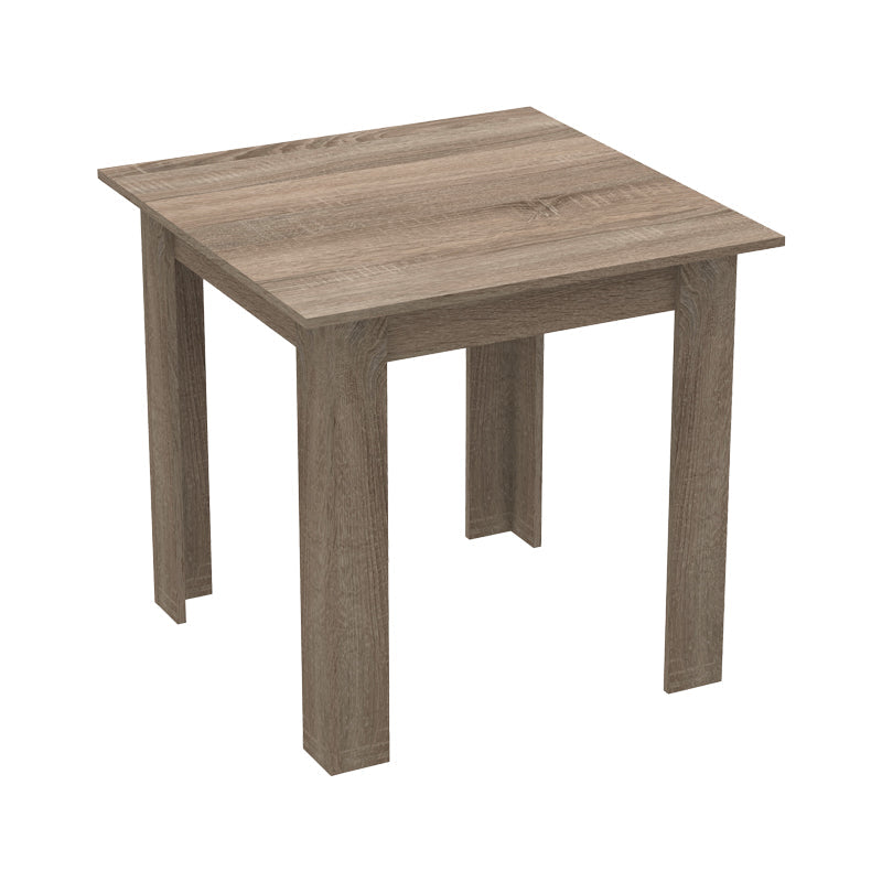 Masă de sufragerie Manka I-Julita set de 3 pieseton, sonoma -negru, 80x80x77 cm