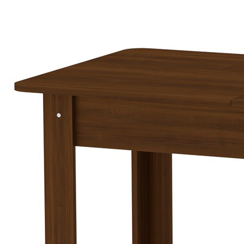 Masă de sufragerie Quiin, extensibila, Diverse culori, 120-174x70x74 cm - Nuc