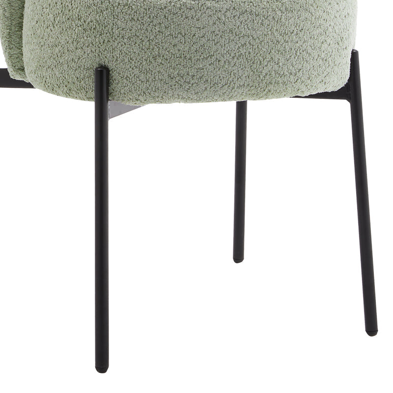 Masă de sufragerie set 3 piese Balou-Houlian, negru-menta, D80x73 cm