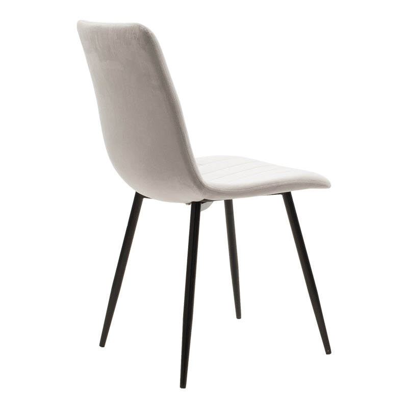 Masă de sufragerie set 3 piese Natali-Noor, & lemn, Alb-Gri-Natural, 120x80x76 cm