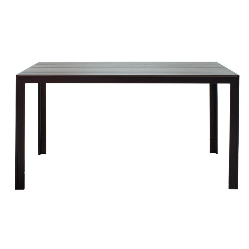 Masa de Gradina Nares, Negru - Gri Inchis, 140x80x72 cm