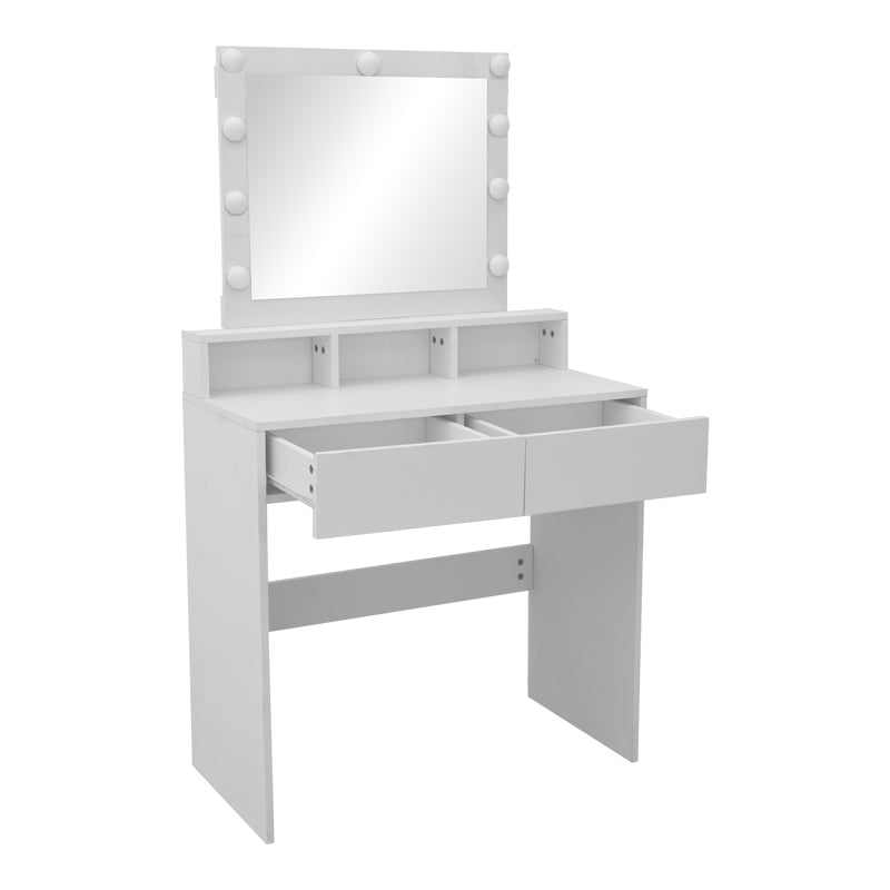 Masa de machiaj Virna, MDF, 80x40x145 cm - Masa de machiaj Virna, MDF, Alb, 80x40x145 cm, detaliu produs