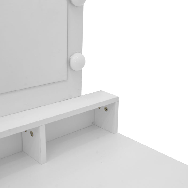 Masa de machiaj Virna, MDF, 80x40x145 cm - Masa de machiaj Virna, MDF, Alb, 80x40x145 cm, imagine produs 6