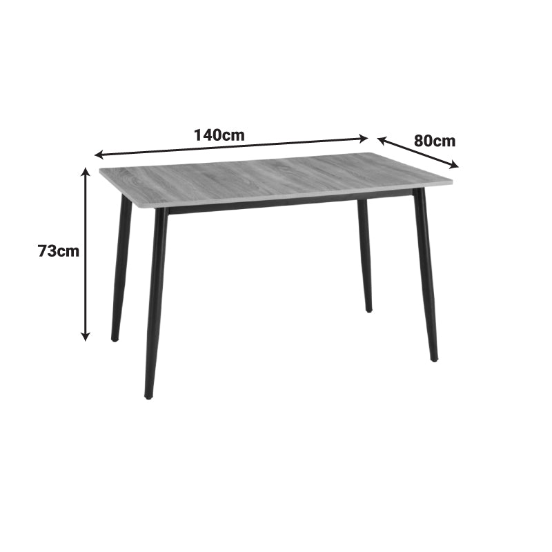 Masă de sufragerie Loza, Diverse culori, 140x80x73 cm - Stejar | SKU: 327-000090 | Masă de sufragerie Loza, 140x80x73 cm, varianta Stejar, produs pentru amenajarea locuinței, disponibil online în România la CasaMob