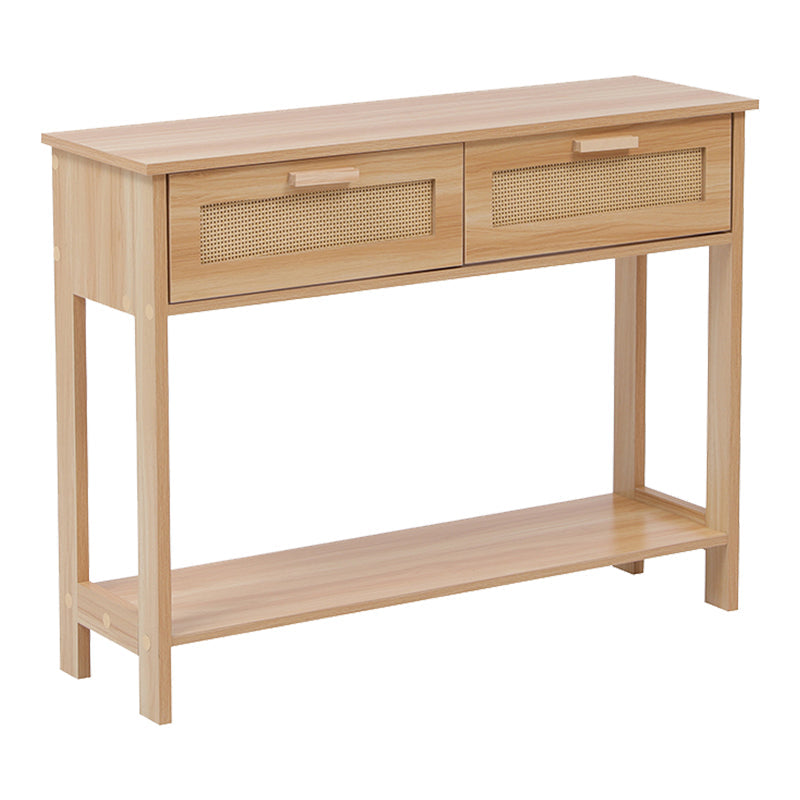 Masă de sufragerie Alenda, MDF, Natural, 100x30x76 cm