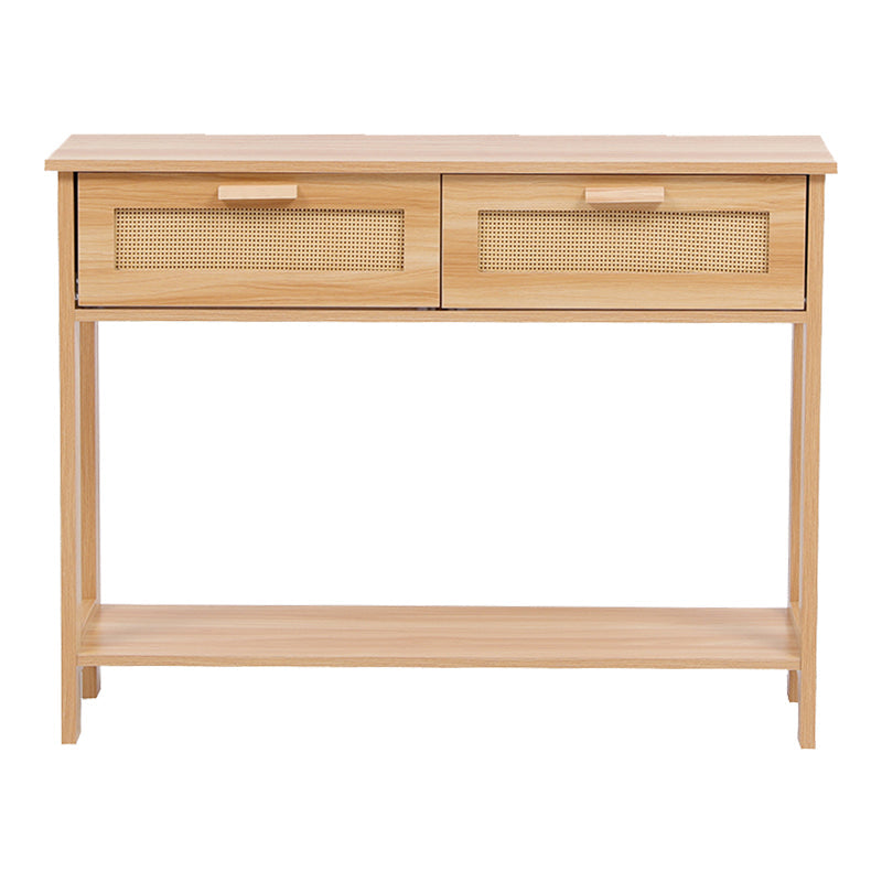 Masă de sufragerie Alenda, MDF, Natural, 100x30x76 cm