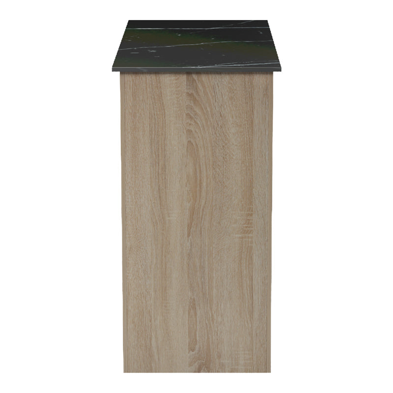Masă de sufragerie de bar Riff, Aspect, Negru - Sonoma, 120x55x105 cm - Negru