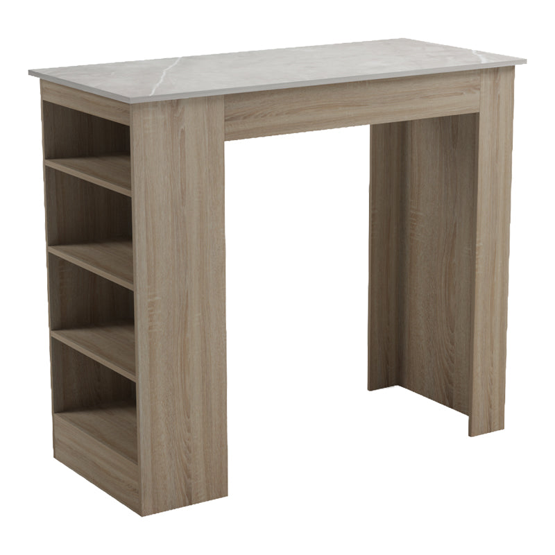 Masă de sufragerie de bar Riff, Aspect, Negru - Sonoma, 120x55x105 cm - Masă de sufragerie de bar Riff, Aspect, Negru - Sonoma, 120x55x105 cm