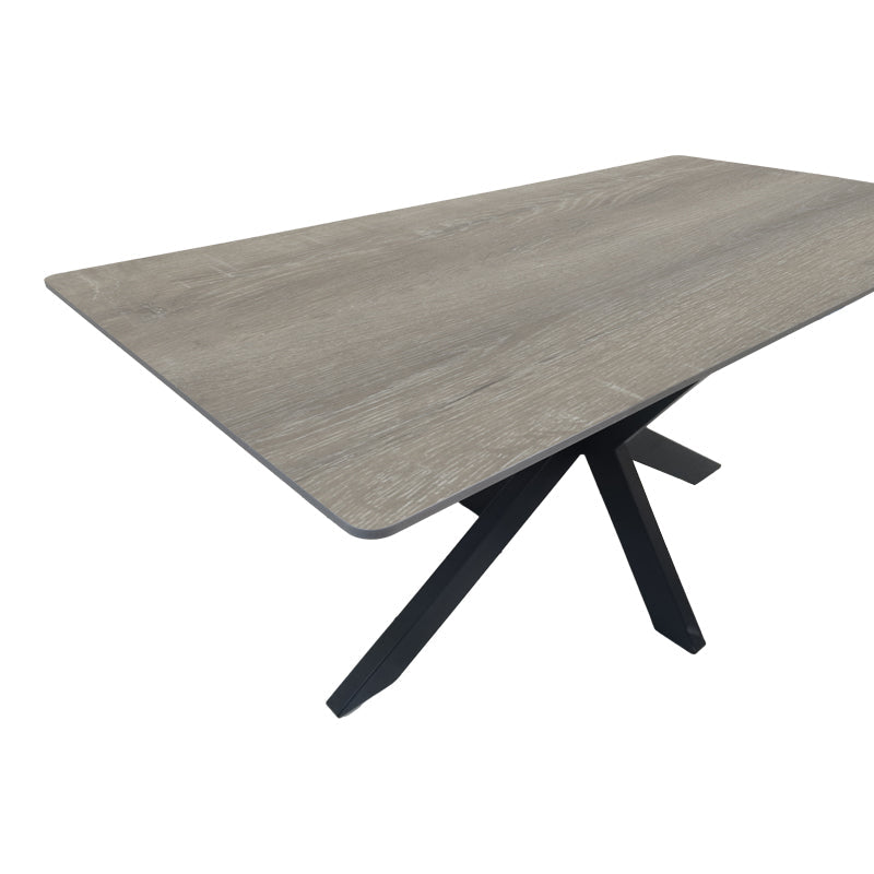 Masă de sufragerie Bethan, Metal, 180x90x75 cm - Sonoma