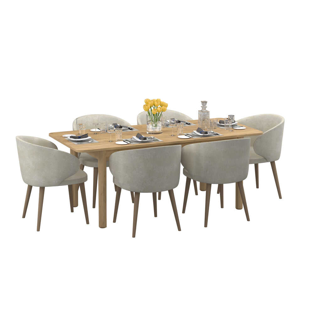 Masă de sufragerie Extensibila BYM-1920-FF-1 Home Collection® Bohem, Stejar, 160-200x78x90 cm