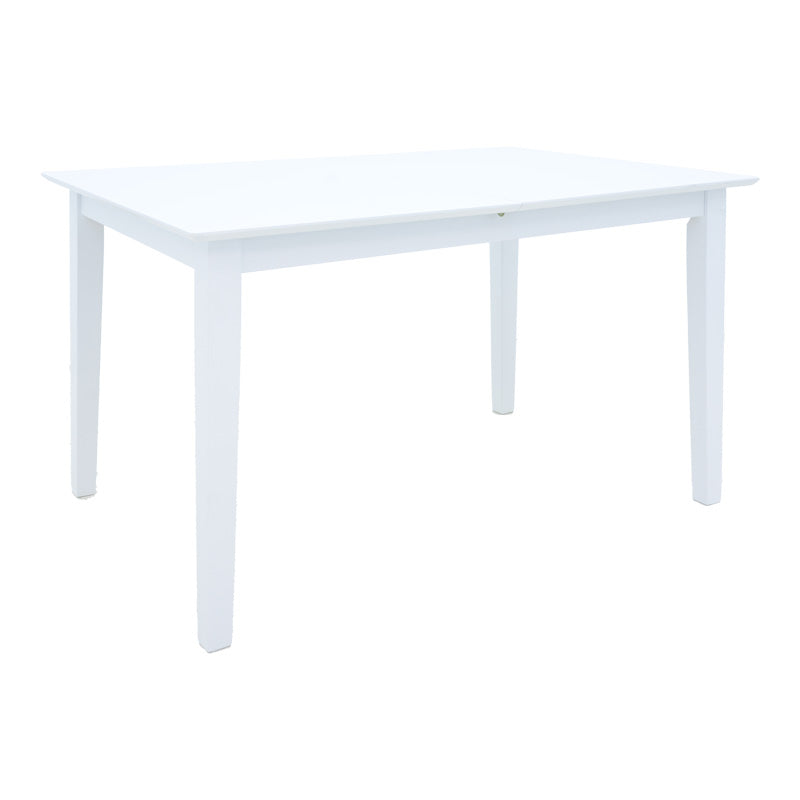 Masa extensibila din lemn Mabor, Alb - Nuc, 120-150x80x73 cm - Alb