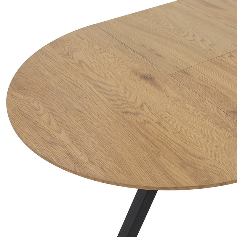 Masa extensibila Frances, Sonoma-negru, 100-140x100x75 cm - Sonoma