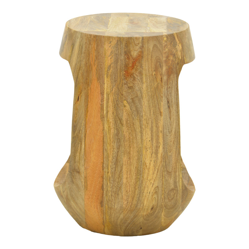 Masă laterală cu design practic Lenora, Stil Modern, Lemn de Mango Solid, Alb - Negru, 33x45 cm - NATURAL