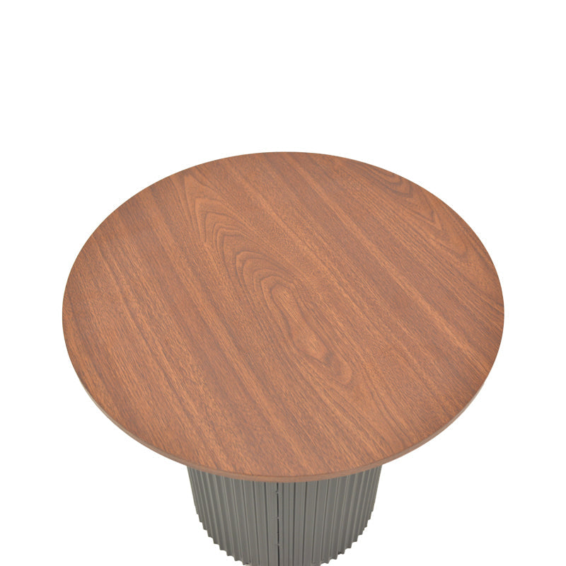 Masuta laterala Dovel, MDF si metal, D50x50 cm - Nuc-Negru