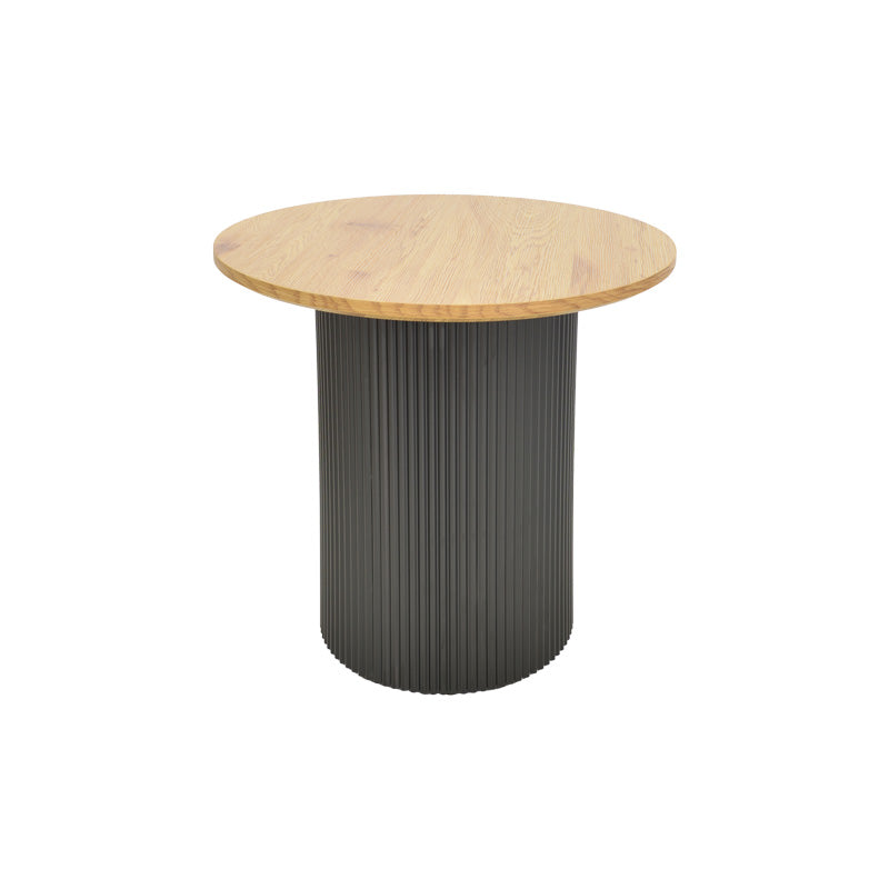 Masuta laterala Dovel, MDF si metal, D50x50 cm - Sonoma-Negru