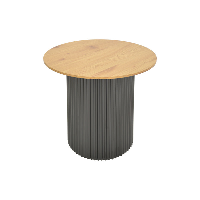 Masuta laterala Dovel, MDF si metal, D50x50 cm - Sonoma-Negru