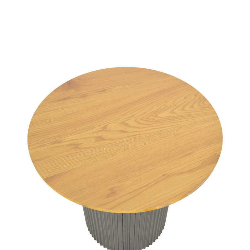 Masuta laterala Dovel, MDF si metal, D50x50 cm - Sonoma-Negru