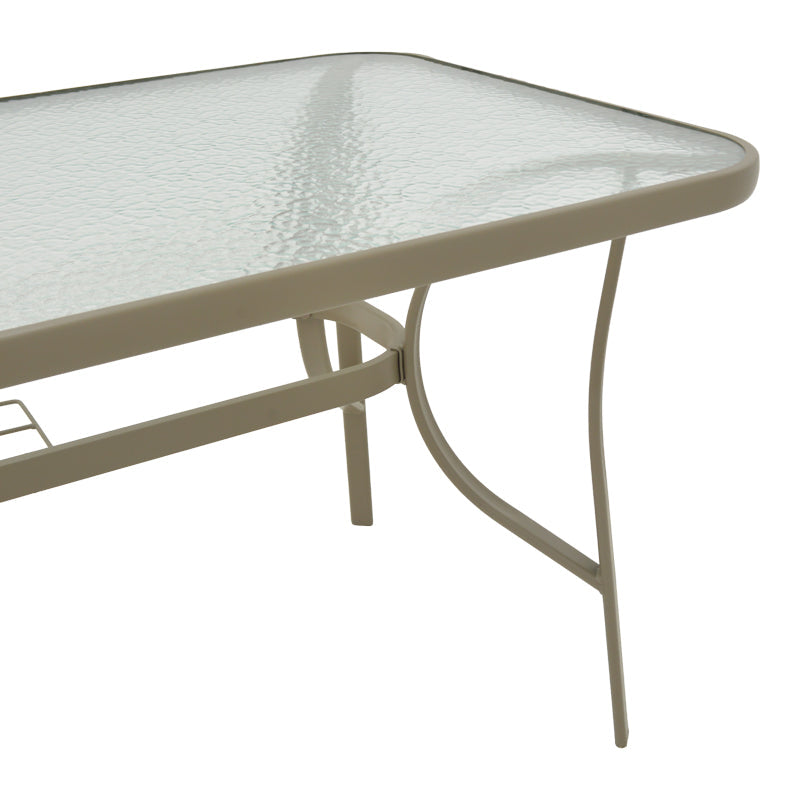 Masa metalica Ensure, Sampanie, Auriu, 140x80x70 cm