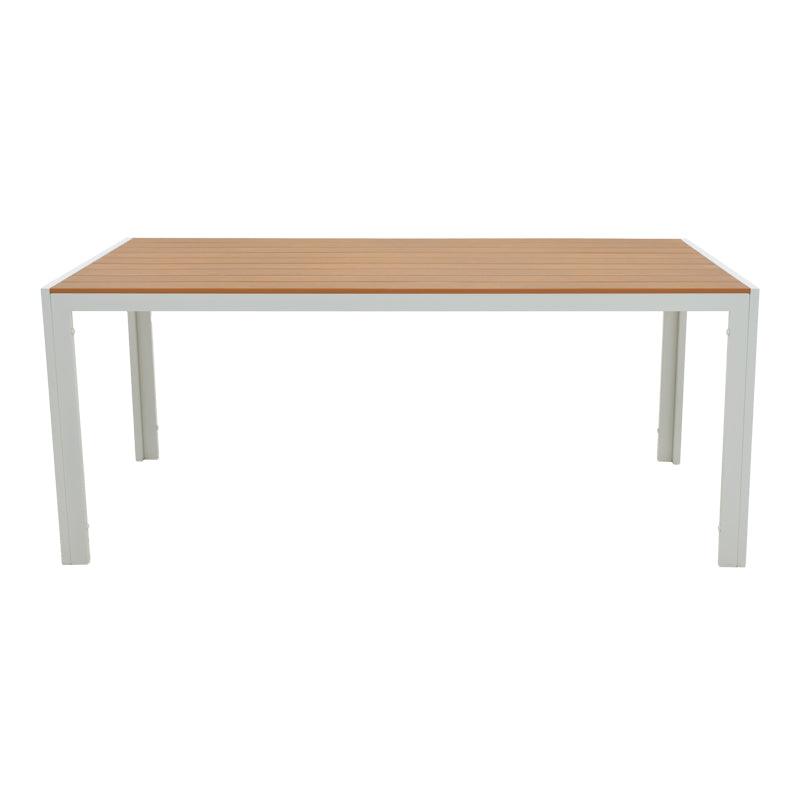Masa Nares aluminiu placaj, Alb - Antracit, 180x90x72 cm - Alb