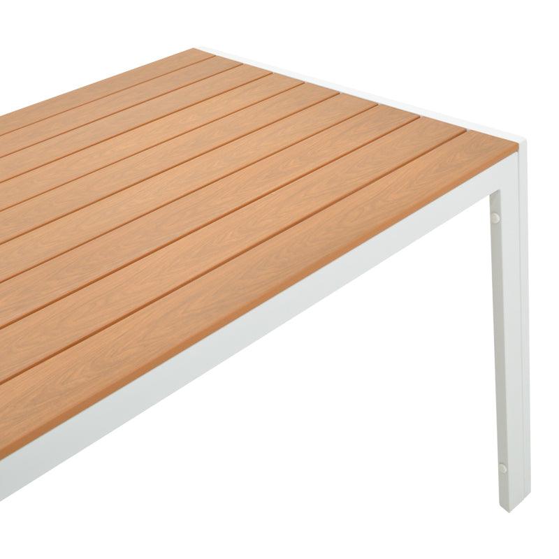 Masa Nares aluminiu placaj, Alb - Antracit, 180x90x72 cm - Alb