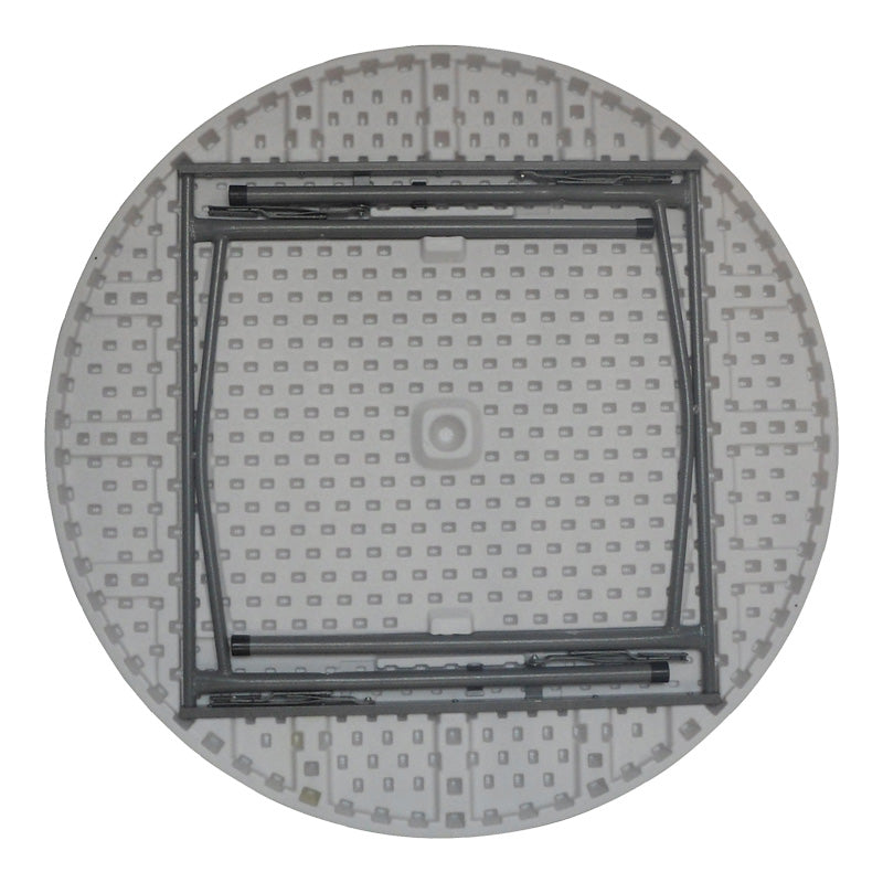 Masa pliabila catering cu functie de confort, rotunda, durabil, alba, D120x74 cm