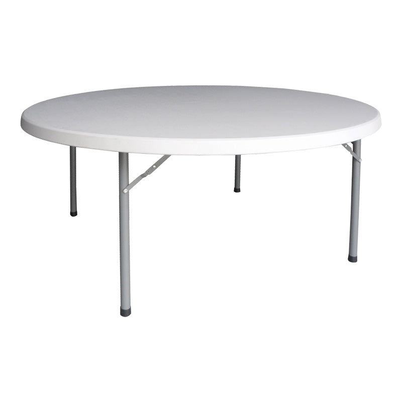 Masa pliabila catering cu functie de valiza, plastic, Alb, 180x74 cm