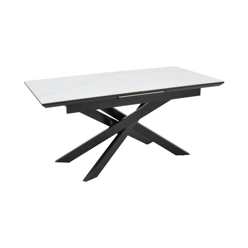 Masa Ragemi, MDF gri-negru metal, 160-200x90x75 cm