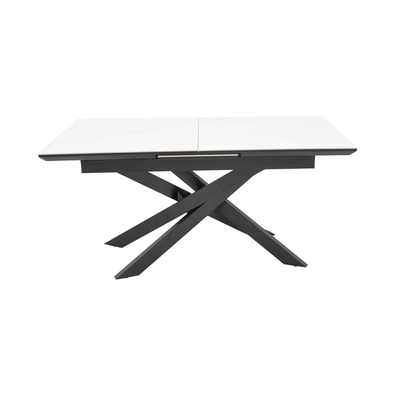 Masa Ragemi, MDF gri-negru metal, 160-200x90x75 cm