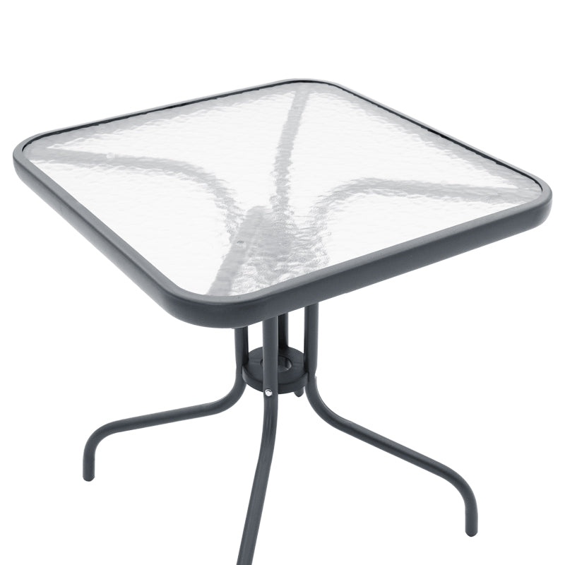 Masa Watson-Confidence set 3 metal, gri, 70x70x70 cm