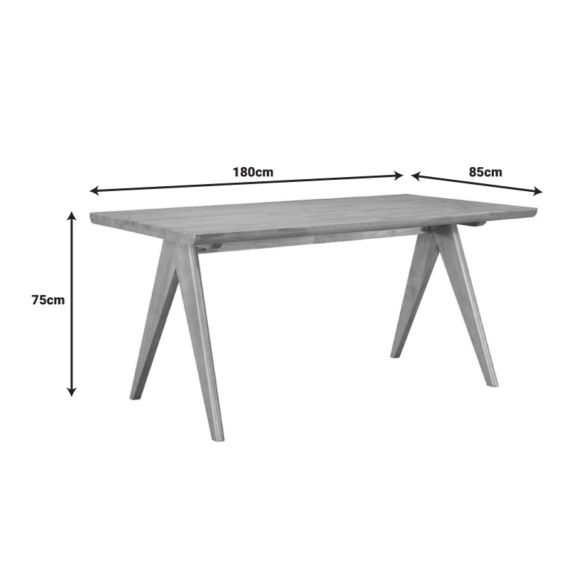 Masa Winslow, nuc deschis, 180x85x75 cm