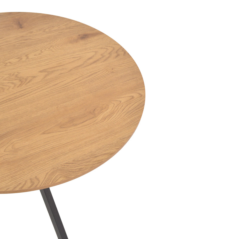 Masa Xuson Natural mdf, negru, D80x75 cm - Natur