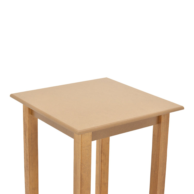 Masa Zolenio din lemn de fag solid cu blat finisaj, nuc, 60x60x76 cm