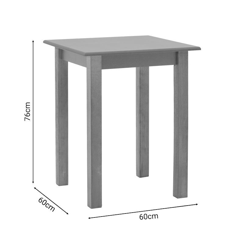 Masa Zolenio din lemn de fag solid cu blat finisaj, nuc, 60x60x76 cm
