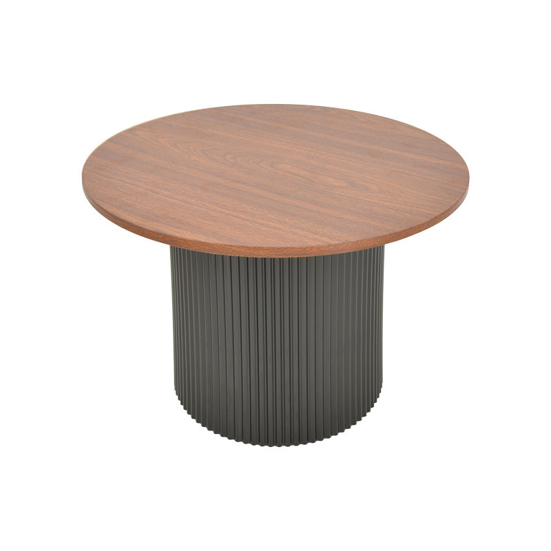 Masuta de cafea Dovel, MDF si metal, D70x45 cm - Nuc-Negru