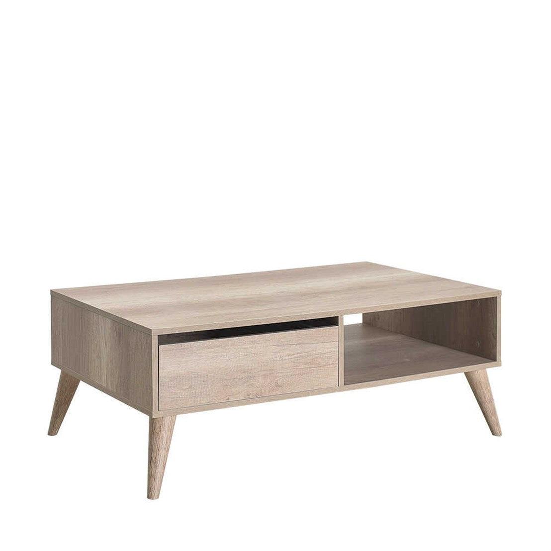 Masuta Cafea cu sertar SHP-655-DD-1 Home Collection® Living, Alb - Maro - Natur, 110x42x65 cm - Natur | SKU: SHP-655-TT-1